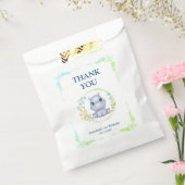 フラワーリースかわいいヒポタマス誕生日ありがとう フェイバーバッグ (封をした状態)