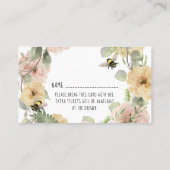 フラワーリースオーベー(昆虫)マルハナバチおむつラッフル 名刺 (裏面)