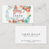 フラワーリースタイガーママ&カッブモーミー名刺 コーリングカード (正面/裏面)