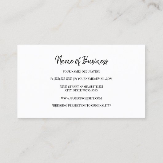 フラワーリースバーンアンティークファームビジネスカード 名刺 (裏面)