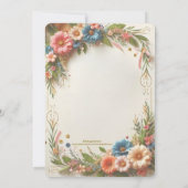 フラワーリース卒業パーティー招待状 招待状 (裏面)