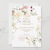 フラワーリーフィー 前夜の食事のリハーサルディナー 招待状 (正面)