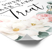 フラワーリーフラブイズスウィートサンクスボード ポスター (角)