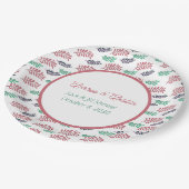 フラワーリーフ ジャックとジルのシャワー ペーパープレート (アングル)