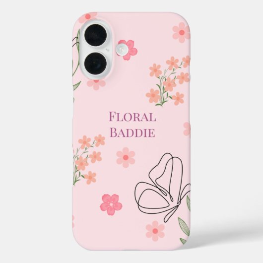 フラワールックの不良少女 Case-Mate iPhoneケース (裏面)