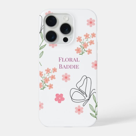 フラワールックの不良少女 iPhoneケース (裏面)