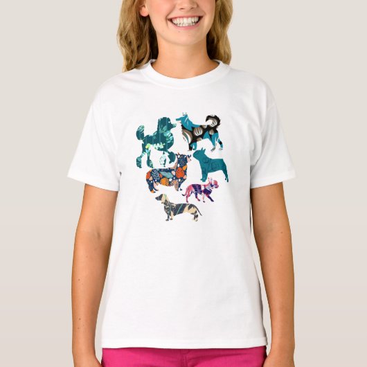 フラワールドッグ Tシャツ (正面)