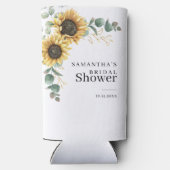 フラワール ひまわり グリーン ブライダルシャワー スリム缶クーラー (裏面)