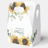 フラワール ひまわり ユーカリ スクリプト ブライダルシャワー フェイバーボックス (オープン)