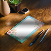 フラワール ウェディング シャワー ティール ゴールド コンフェッティ ポルカ ドット ポストイット