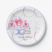 フラワール ウォーターカラーブライダルシャワー ペーパープレート (正面)