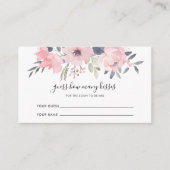 フラワール ゲス キッス ブライダルシャワー エンクロージャーカード (正面)