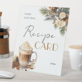 フラワール コーヒー ブライダル シャワー レシピ リクエスト テーブル 台座サイン (インサイチュ)