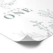 フラワール サージュグリーン テーブルナンバー ポスター (角)