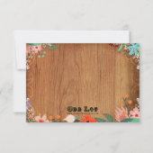 フラワール・多肉植物のラスティックウェディング出欠確認 出欠カード (裏面)