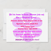 フラワーレイントロピカルルアウ（ハワイ式宴会）招待状 招待状 (裏面)