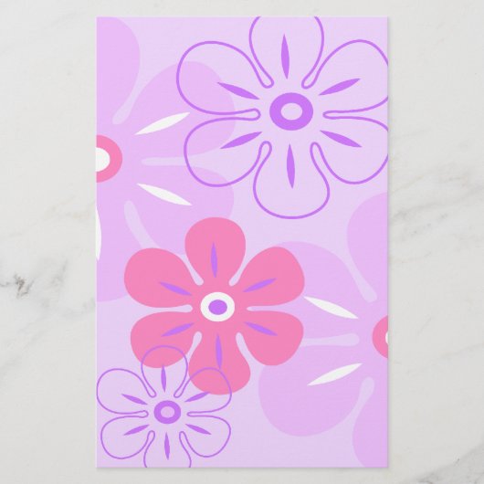 フラワーレイントロピカル文房具 便箋 (正面)