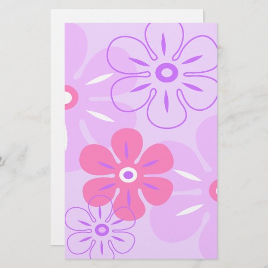 フラワーレイントロピカル文房具 便箋 (正面/裏面)