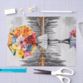 フラワーレインドロップ1 薄葉紙 (クラフト)