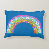 フラワーレインボーオンスカイブルーカスタマイズユー アクセントクッション (裏面)