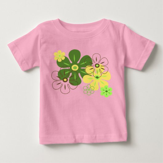 フラワーレイン幼児&乳児Tシャツ ベビーTシャツ (正面)