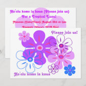 フラワーレイン トロピカル ルアウ インビテーション (正面/裏面)