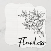 フラワーレスブリジガートンテーマの招待状 (正面/裏面)