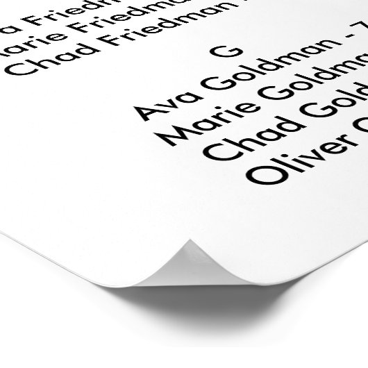 フラワーレタリングマルーン座席表 ポスター (角)