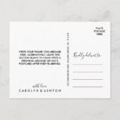 フラワーレタリング |マルーンありがとう ポストカード (裏面)