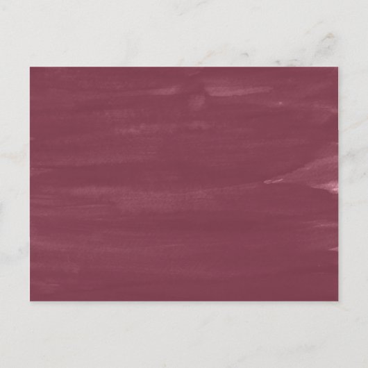 フラワーレタリング |マルーンの結婚アドバイスカード アドバイスカード (裏面)