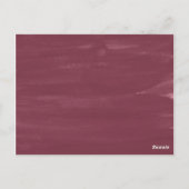 フラワーレタリング |マルーンサンキュー披露宴 ポストカード (裏面)