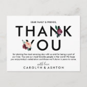 フラワーレタリング |マルーンサンキュー披露宴 ポストカード (正面)