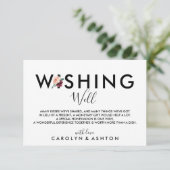 フラワーレタリング |結婚マルーンの願い エンクロージャーカード (スタンド正面)