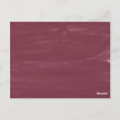 フラワーレタリング | Maroon Date夜間アイディアカード ポストカード (裏面)