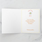 フラワーレターおばあちゃんパーソナライズされた誕生日カード カード (内部)