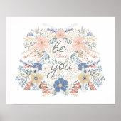 フラワーレターアートプリント ポスター (正面)