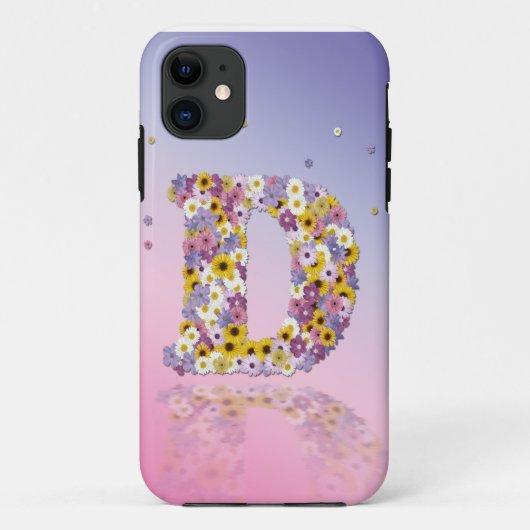 フラワーレターD Case-Mate iPhoneケース (裏面)