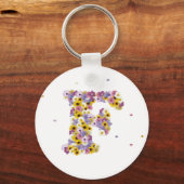 フラワーレターF キーホルダー (正面)