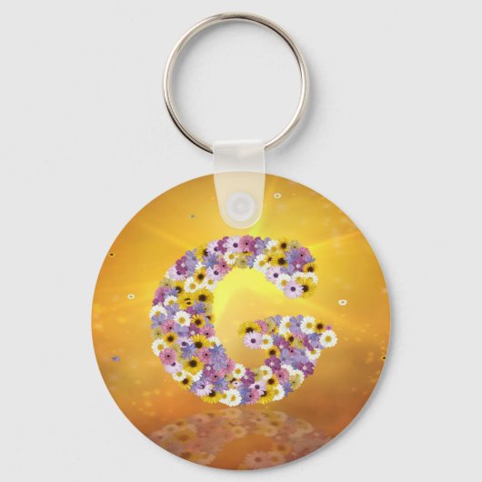 フラワーレターG キーホルダー (正面)