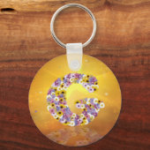 フラワーレターG キーホルダー (正面)