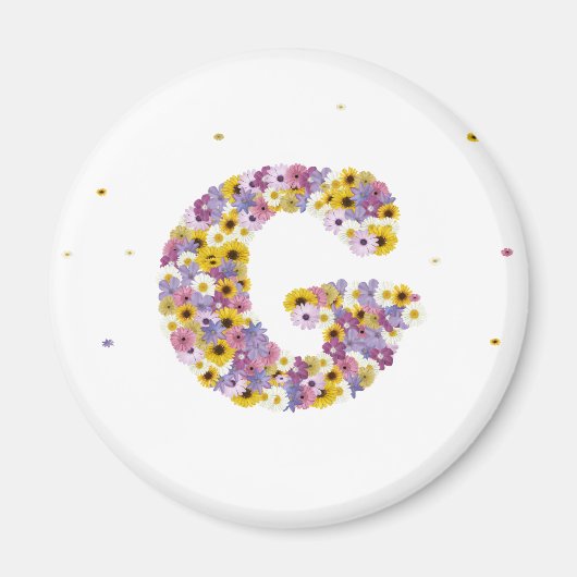 フラワーレターg マグネット (正面)