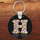 フラワーレターH キーホルダー (正面)