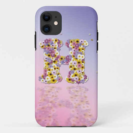 フラワーレターH Case-Mate iPhoneケース (裏面)