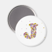 フラワーレターJ マグネット (正面/裏面)