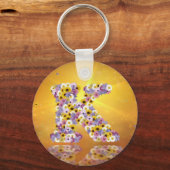 フラワーレターK キーホルダー (正面)