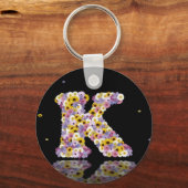 フラワーレターK キーホルダー (正面)