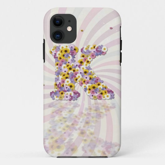 フラワーレターK Case-Mate iPhoneケース (裏面)