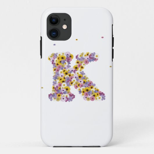 フラワーレターK Case-Mate iPhoneケース (裏面)