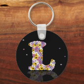 フラワーレターL キーホルダー (正面)