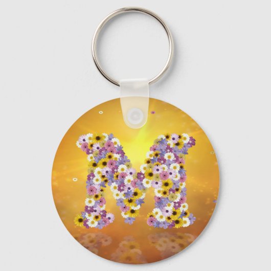フラワーレターM キーホルダー (正面)
